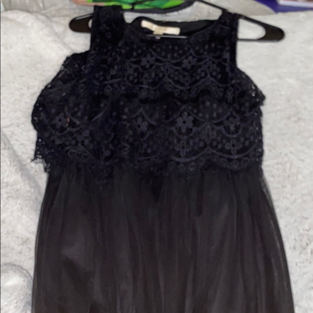 Black lace and flowy dress